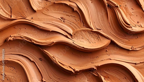 Terracotta Roof Tiles Texture Background, Curved Clay Tile Pattern in Warm Earth Tones