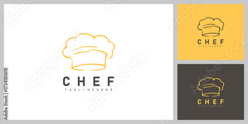 Chef Hat Symbol – Culinary, Food and Restaurant Logo Design Vector
