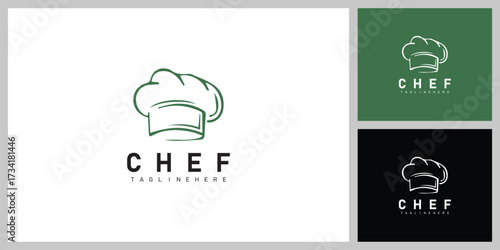 Chef Hat Symbol – Culinary, Food and Restaurant Logo Design Vector
