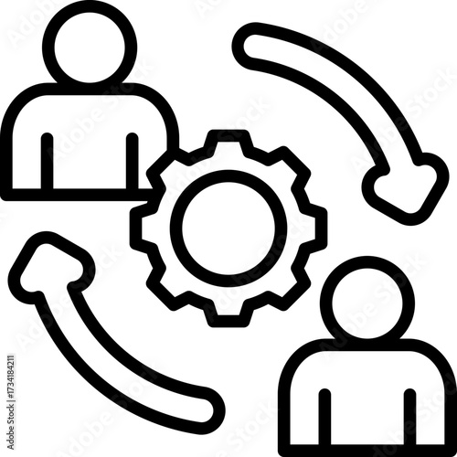 Organizational Change line icon