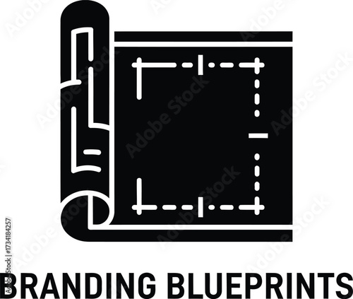 Branding blueprints icon representing strategic brand development