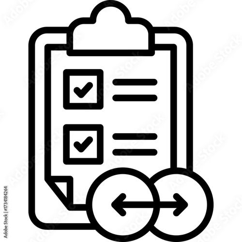 Transition Plan line icon