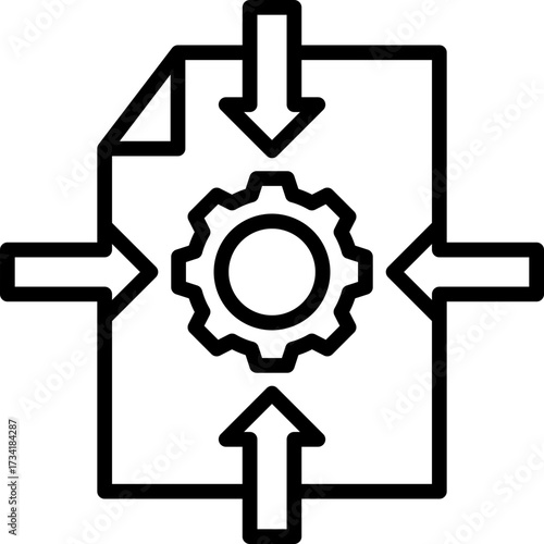 Project Alignment line icon