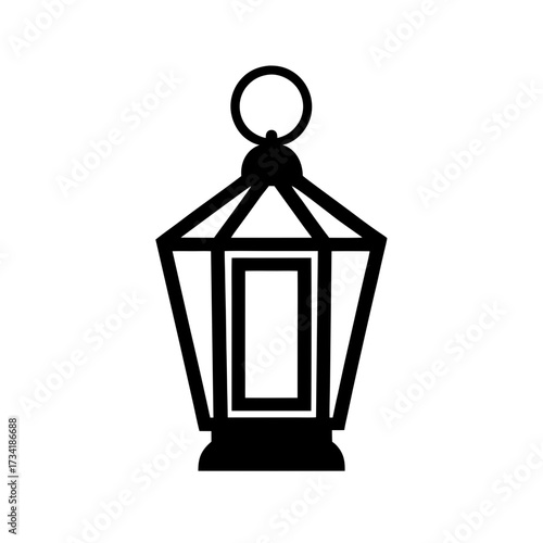 old lantern isolated on white