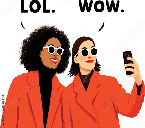 Friends Reacting to Something Funny