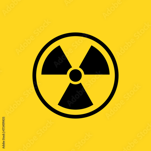 Caution x-ray radiation sign information symbol vector template