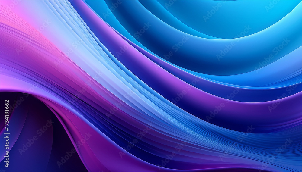 Obraz premium Abstract Gradient Background Design Blue And Purple Fluid Waves Background For Wallpapers And Backdrops
