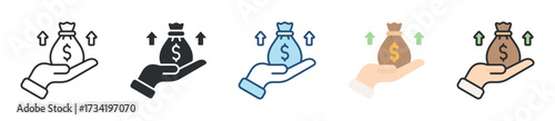 Profit Icon Set Multiple Style Collection
