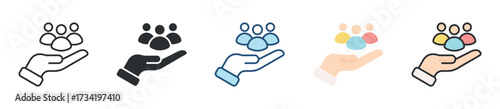 Human Resources Icon Set Multiple Style Collection