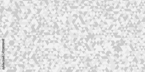 Abstract low polygon cubic white and gray vector poly triangle texture geometric pattern composed of triangular. geometric wall tile and metal cube background triangle wallpaper design.	