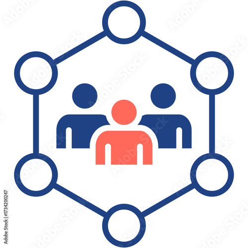 Leadership Alignment glyph color icon