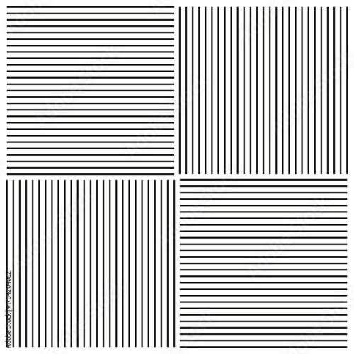 Abstract square pattern. Geometric striped texture. Vector linear design. Monochrome grid illustration.