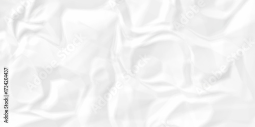 Crumple crushed aged white obsolete rumple craft design. wrinkle ripped creased white crumple aged closeup recycled document grunge paper background.	