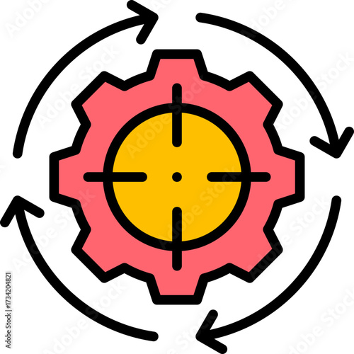 Agile Methods lineal color icon