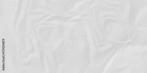 Crumple crushed aged white obsolete rumple craft design. wrinkle ripped creased white crumple aged closeup recycled document grunge paper background.	