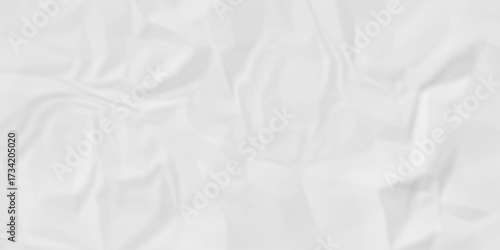 Crumple crushed aged white obsolete rumple craft design. wrinkle ripped creased white crumple aged closeup recycled document grunge paper background.	