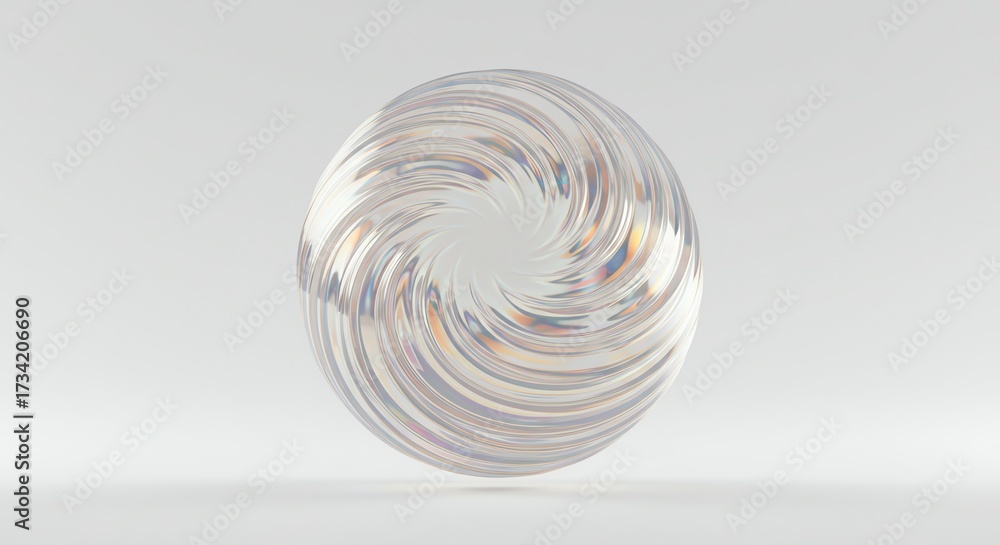Obraz premium Swirling sphere with transparent background