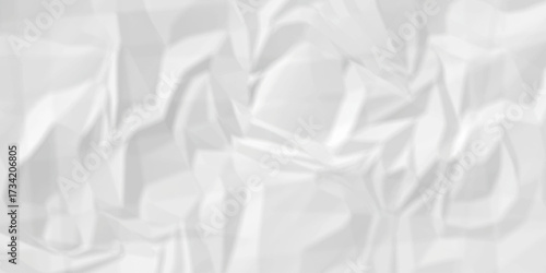 Crumple crushed aged white obsolete rumple craft design. wrinkle ripped creased white crumple aged closeup recycled document grunge paper background.	