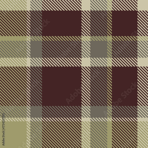 Заголовок: Brown seamless plaid tartan pattern, colorful natural fabric swatch, textile, geometric background