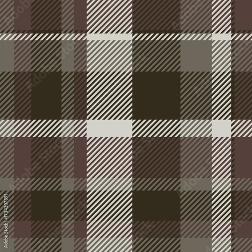 Заголовок: Brown seamless plaid tartan pattern, colorful natural fabric swatch, textile, geometric background