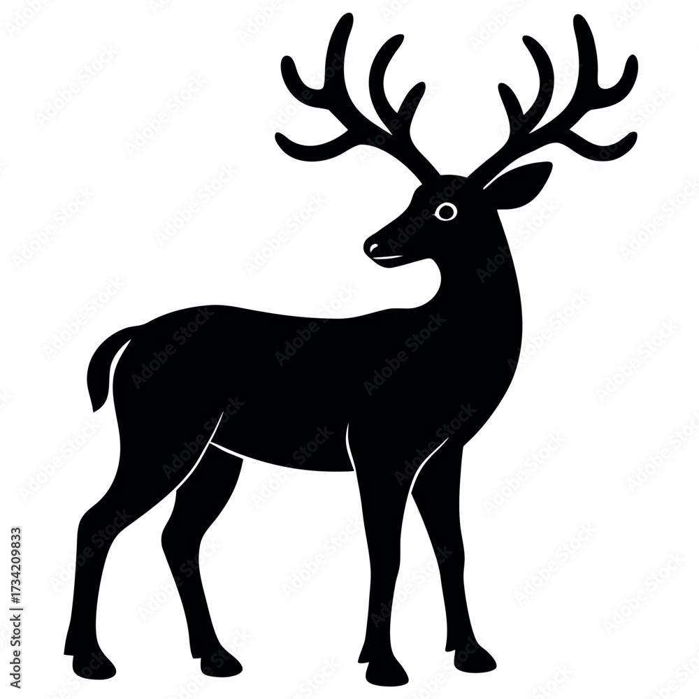 Obraz premium deer silhouette vector