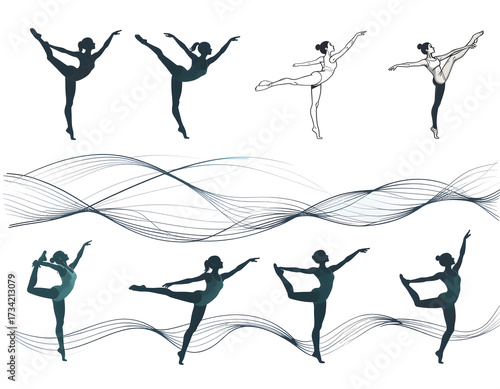 Gymnast Silhouette Sequence Concept.