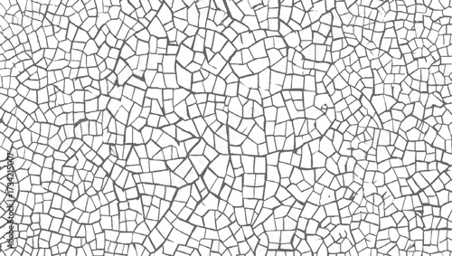 White surface with a network of irregular grey lines forming a cracked pattern.