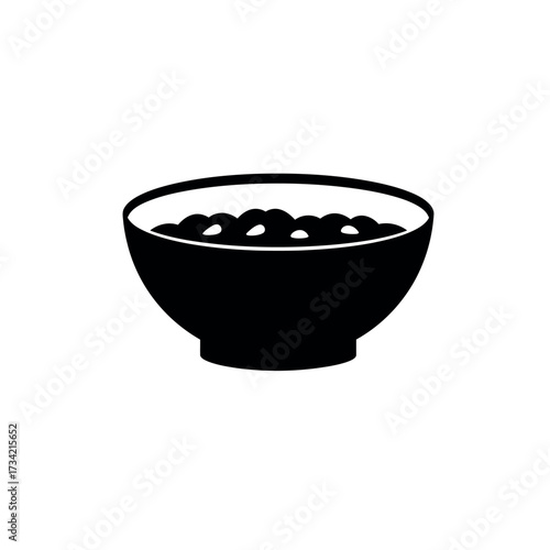Simple bowl filled with food ready to be eaten for a meal.