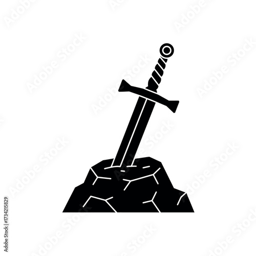 Sword in Stone A Symbol of Legend and Destiny.