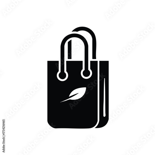 Eco-friendly shopping bag with a leaf symbol emphasizing sustainability and environmentally conscious consumer choices