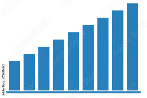 Free Download Bar graph showing increasing growth isolated on transparent background for analysis - GFXLoad