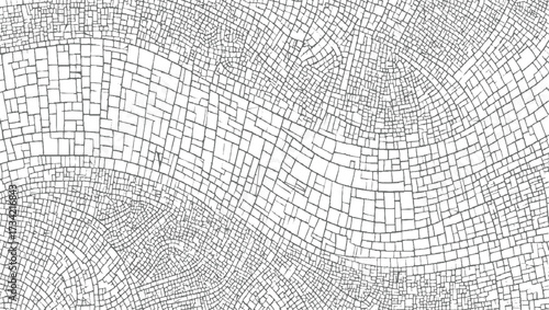 Abstract monochrome pattern of irregular grey lines forming organic shapes on a white background.