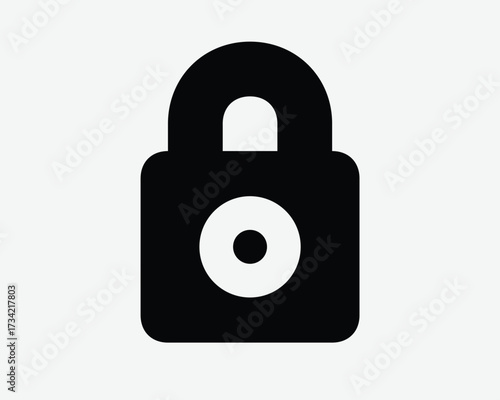 Lock Icon Padlock Flat Symbol Password Protection Access Protected Privacy Private Classified Secret Encryption Locker Secured Network Security Sign