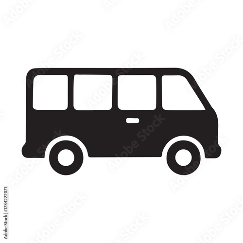 one micro buss icon design vector