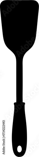 Black spatula isolated