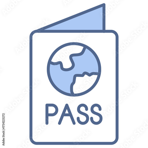 Passport Blue Icon