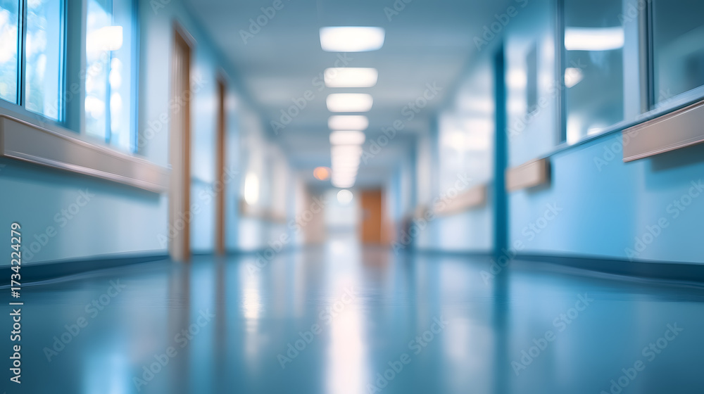 custom made wallpaper toronto digitalA blurred background image of a hospital or clinic corridor.