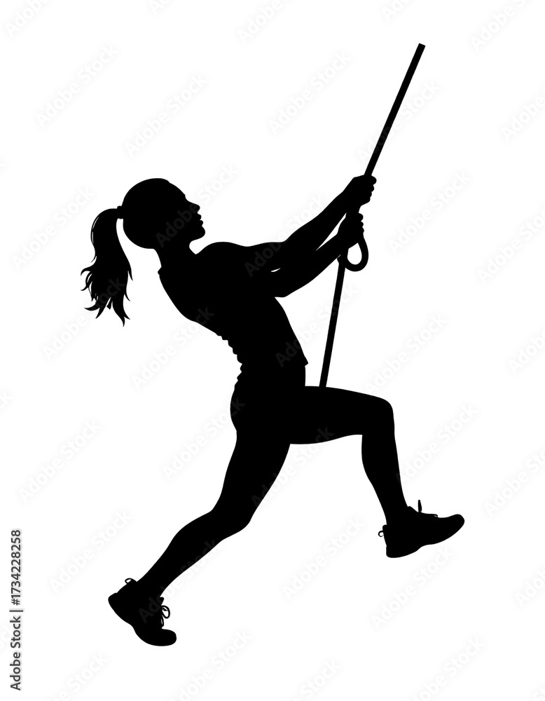 Obraz premium Athlete silhouette performing pull-up training, fitness activity isolated on transparent background.