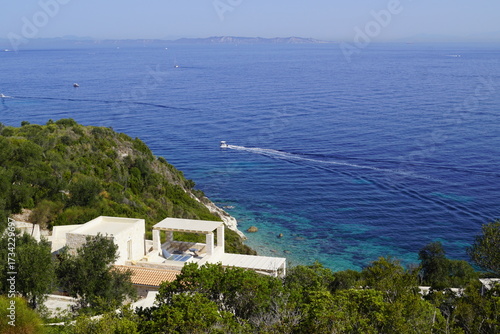 Fototapeta Naklejka Na Ścianę i Meble -  The paradise beaches of Paxos in the Greek Ionian Islands of the Mediterranean Sea