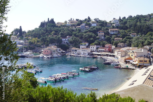 Fototapeta Naklejka Na Ścianę i Meble -  The paradise beaches of Paxos in the Greek Ionian Islands of the Mediterranean Sea