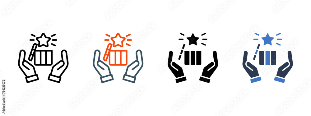 Fototapeta premium Value Proposition multiple icon style vector illustration