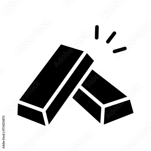 gold bar icon vector design template in white background
