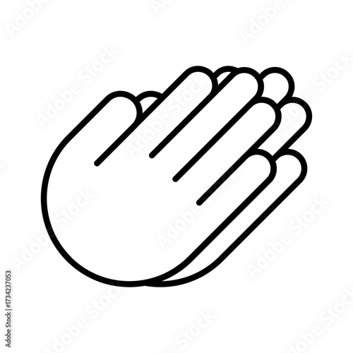 clapping hand icon, vector illustration isolated on white background