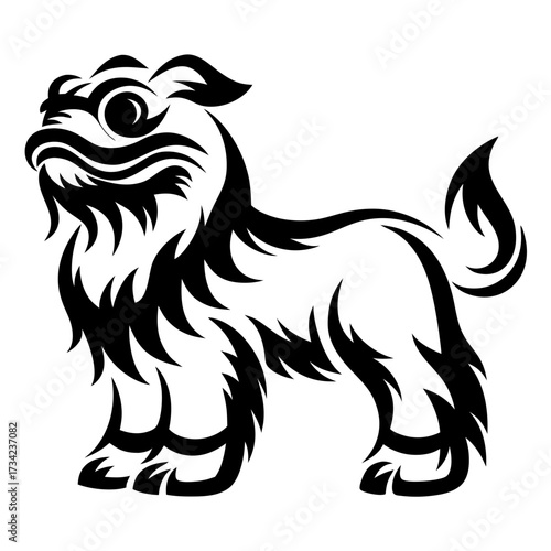 Wallpaper Mural Four traditional lion dance costumes detailed patterns and dynamic poses capturing festive spirit Torontodigital.ca