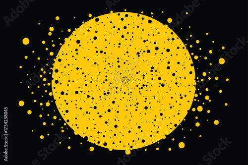 Abstract Black and White Speckled Texture Background