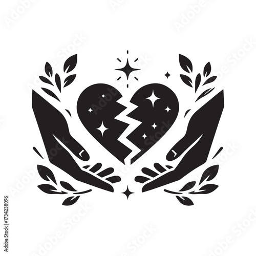 Broken Heart  Silhouettes art