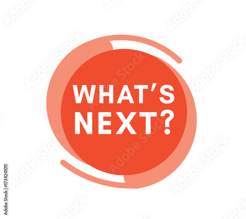 What’s next ribbon round type vector. elements for web or graphic advertising banner. Announce symbol for promotion.