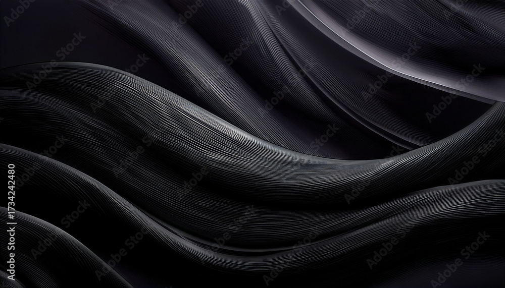 Fototapeta premium Abstract Dark Background With Smooth Soft Lines
