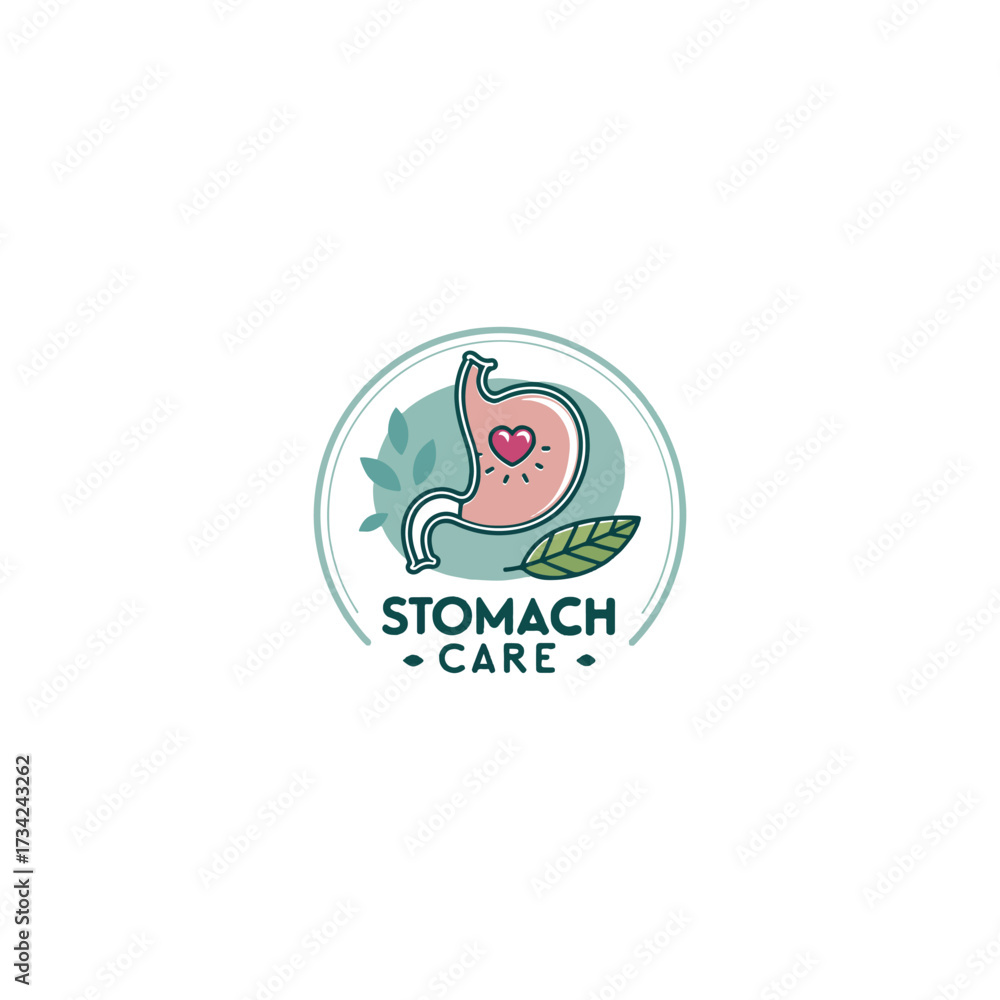 Fototapeta premium stomach care logo design vector 