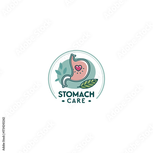 stomach care logo design vector 